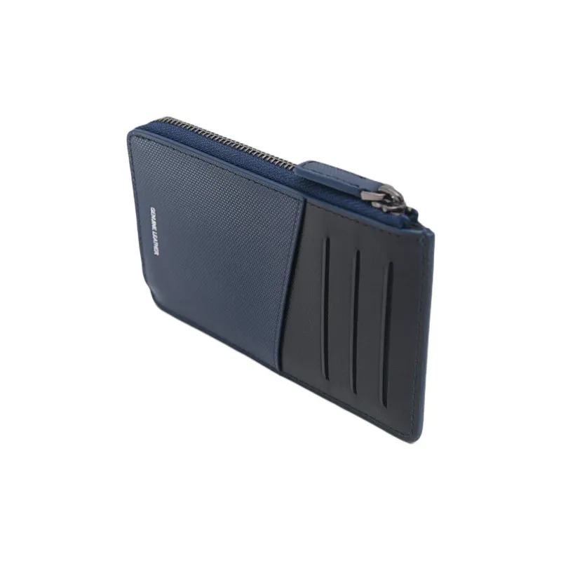 PEDRO Calfskin Wallet Small Size Unisex Blue-2