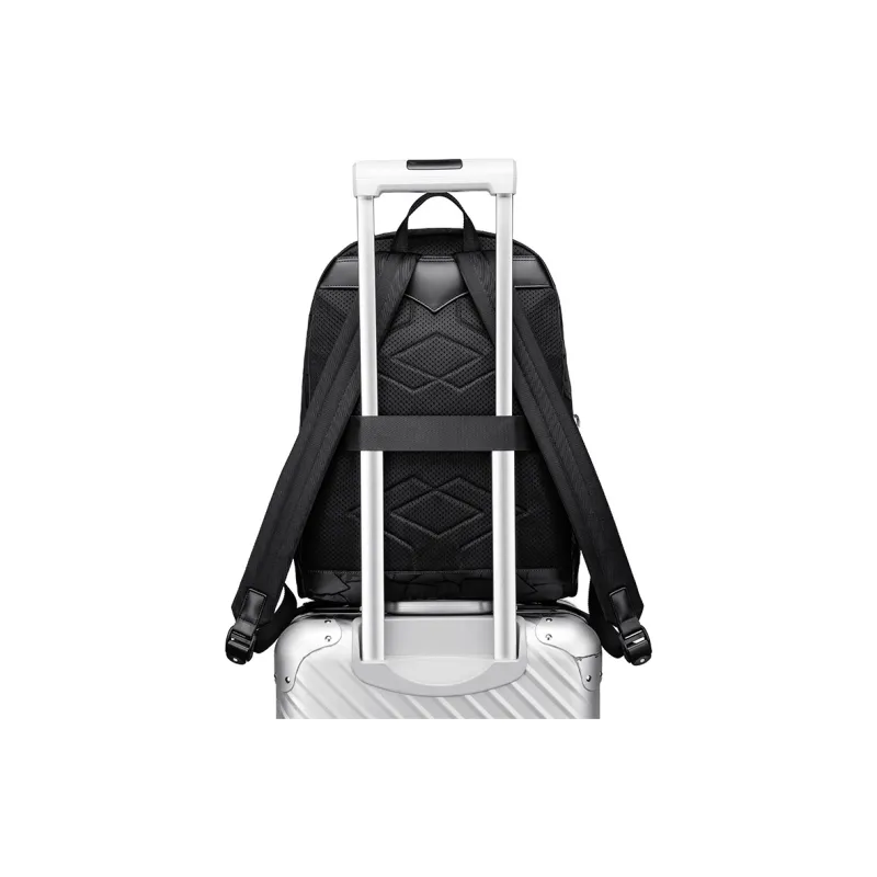 FAIRWHALE Oxford Backpack Men's Gem Black/Navy Blue/Maple Leaf Red-6