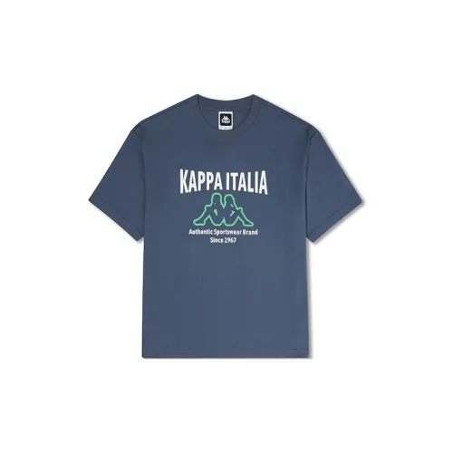 Kappa T-Shirts Unisex Dark Blue Gray - 0123