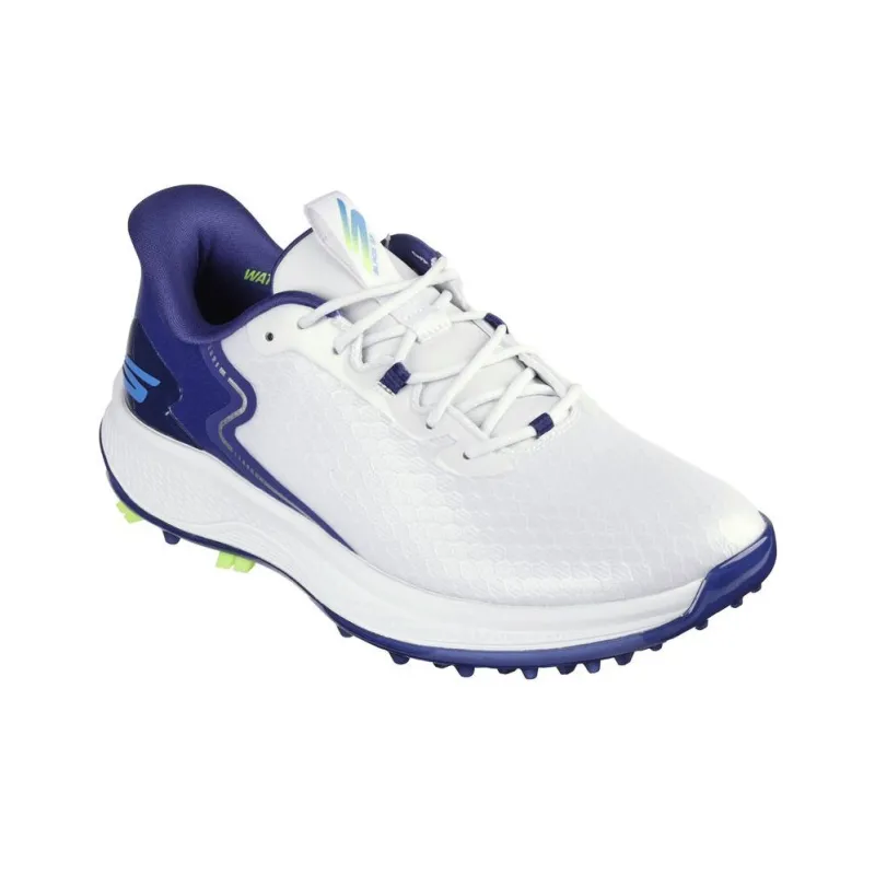 Skechers Slip Ins Slip Resistant, Abrasion Resistant, Waterproof Low Top Golf Shoes Men's White Blue-2