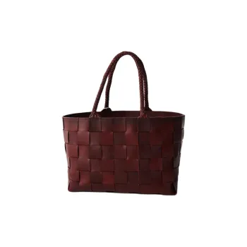 Dragon Diffusion Cow Leather Tote Bag, Shopping Bag, Handbag Women's Hem Color