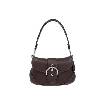 COACH Soho Leather Crossbody Bag, Shoulder Bag Women's Dark Umber