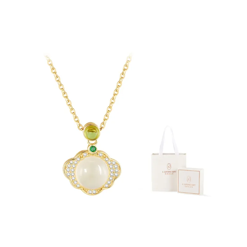 Mom's Gift Chalcedony Jade Necklaces Women's-2