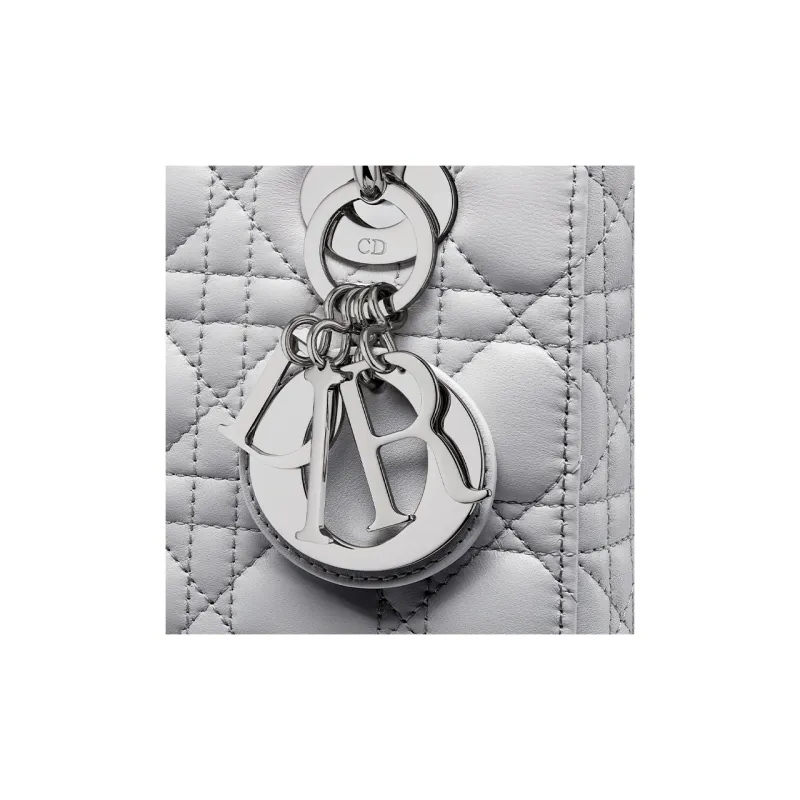DIOR Lady Dior Sheepskin Lady Dior Bag, Shoulder Bag, Crossbody Bag, Handbag Small Size Women's Gray-5