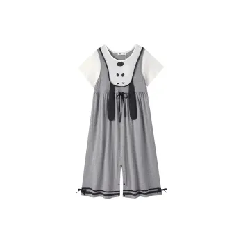 YSO x SNOOPY Home Onesies Summer Women's Dark Heather Gray
