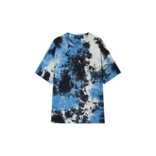 JOHN RICHMOND T-Shirts Men Medium Blue Position Flower