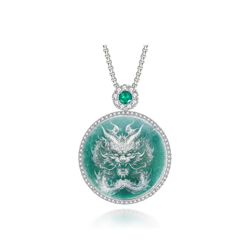 BYTHERE Glutinous Jade Jadeite Necklaces Unisex-0