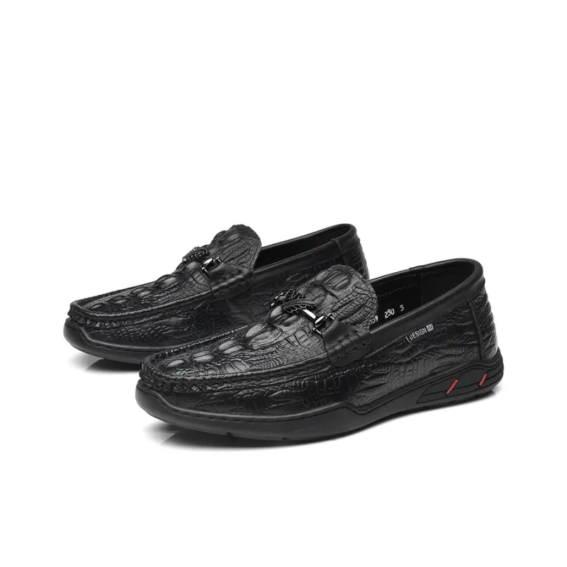 KJ Gommino Loafers Men Black-1