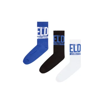 DIESEL FW24 Mid Calf Socks Unisex 3 Pack Multicolor