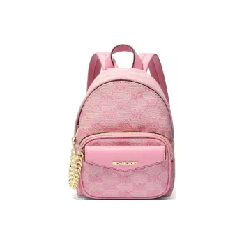 MICHAEL KORS Maisie Artificial Leather With Cow Leather Backpack Trumpets Women's Pink & White