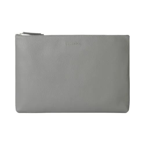 ORCIANI Grained Leather File Folder Clutch Men's Light Gray