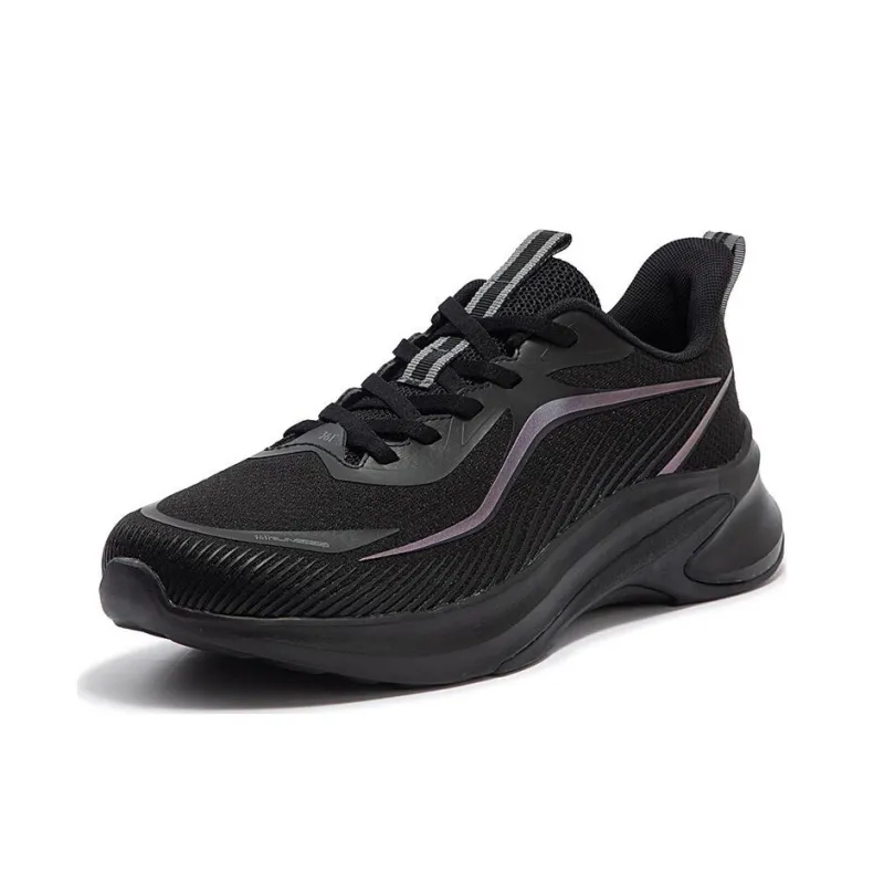 361° Fangya SE Wear-Resistant Low-Top Running Shoes Men's Black-1