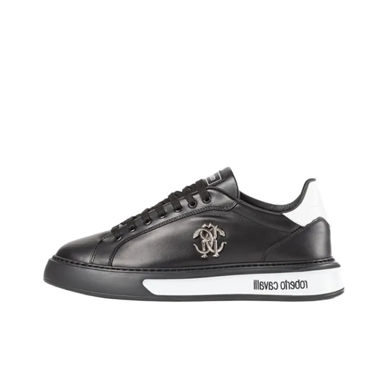 Roberto Cavalli Low-Top Skateboard Shoes Men's Black-0