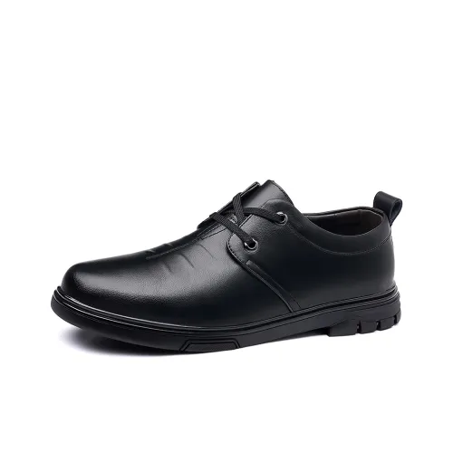 HUANAI Men's Casual Shoes Men Low-Top Black