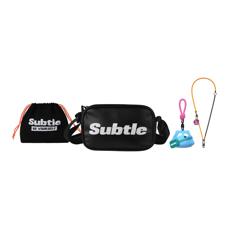 Subtle Polyvinyl Chloride Crossbody Bag Trumpets Unisex Jasper/Black-15