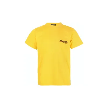 Balenciaga T Shirt Regular Fit Men's Yellow