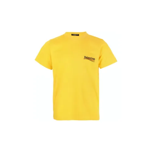 Balenciaga T Shirt Regular Fit Men's Yellow