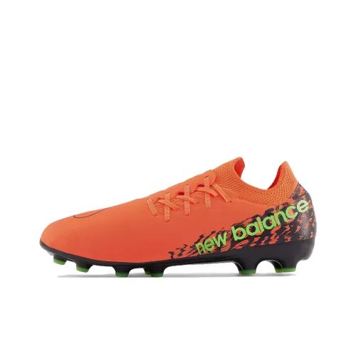 New Balance Furon V7 AG Rubber Short Studs Slip-Resistant Soccer Shoes Men's Orange Black Green