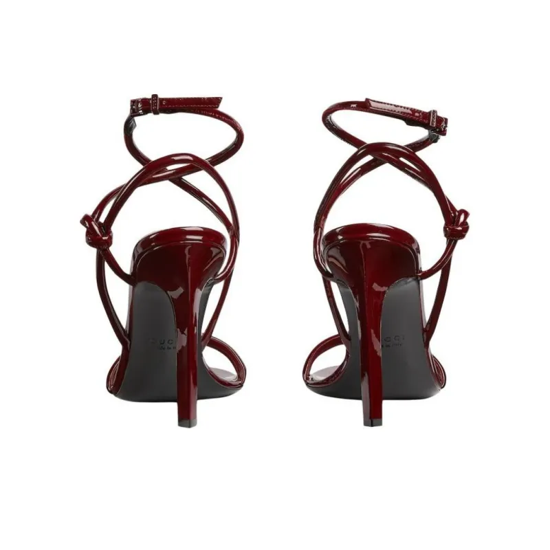 GUCCI One Strap Sandals 10.4cm Women's Red-4