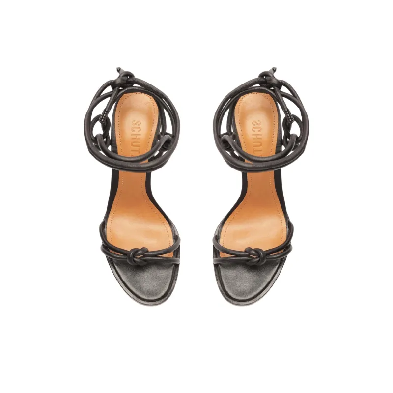 Schutz Nicky Strap Sandals 11cm Women's Black-4