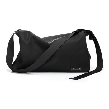 CMLZIUA Water repellent Nylon One Shoulder Crossbody Gym Bags Large Size Unisex Black