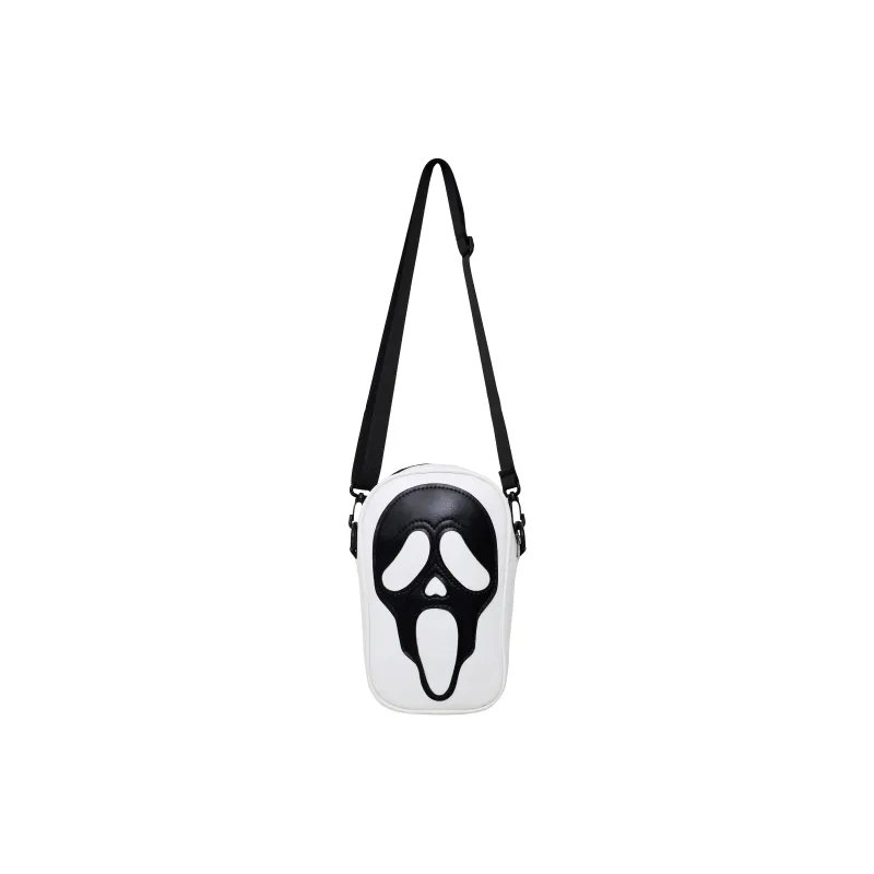 LEXI PU Crossbody Bag, Shoulder Bag Mini Unisex White/Black-0