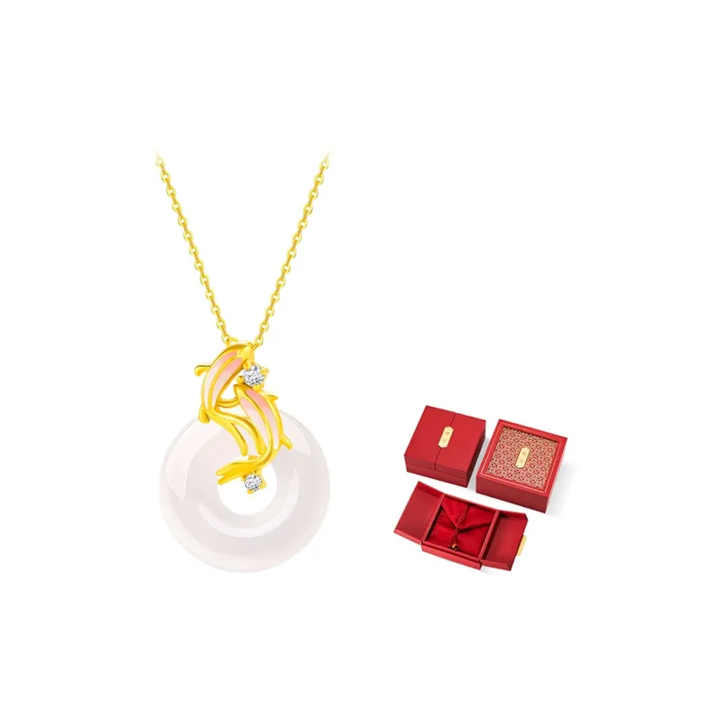 Mom's Gift Chalcedony Jade Necklaces Women's-1