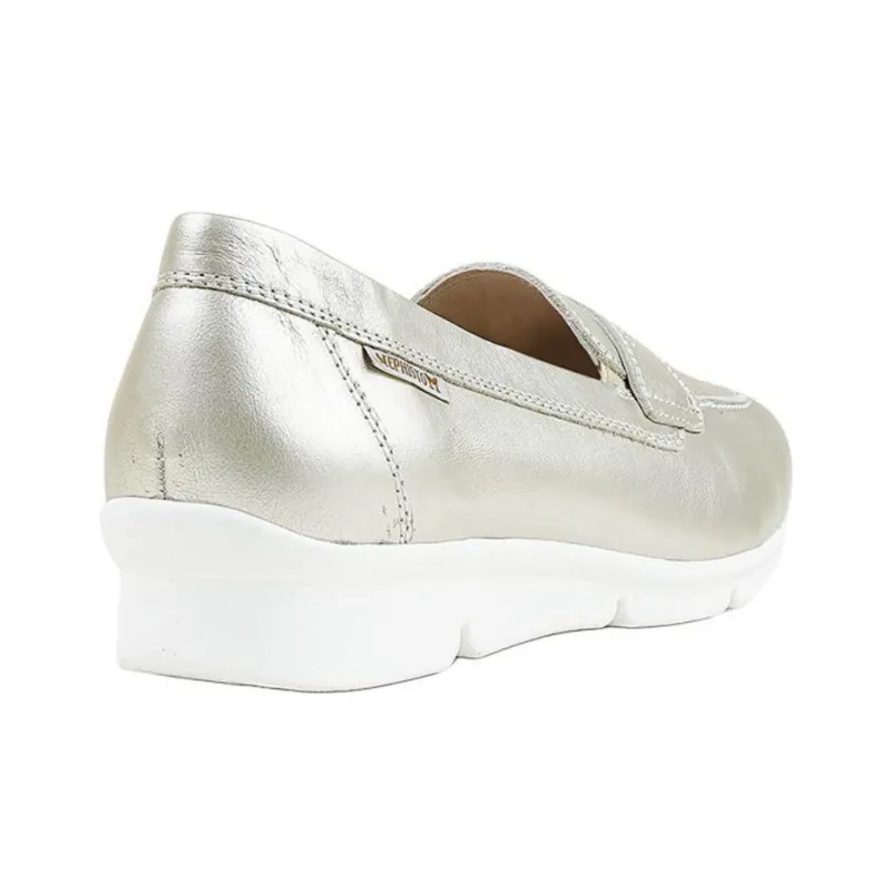 MEPHISTO Loafers Women's Gray Gold/Navy Blue-4