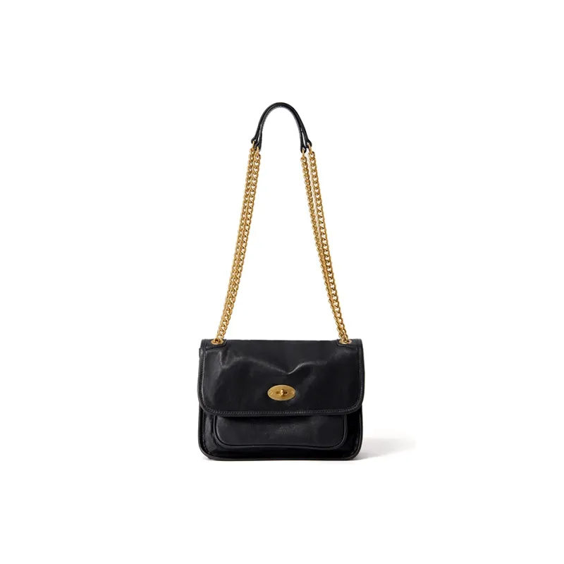 KAISER Vegetable Tanned Leather Shoulder Bag Regular Unisex Caramel/Roasted Brown/Ebony Black-8