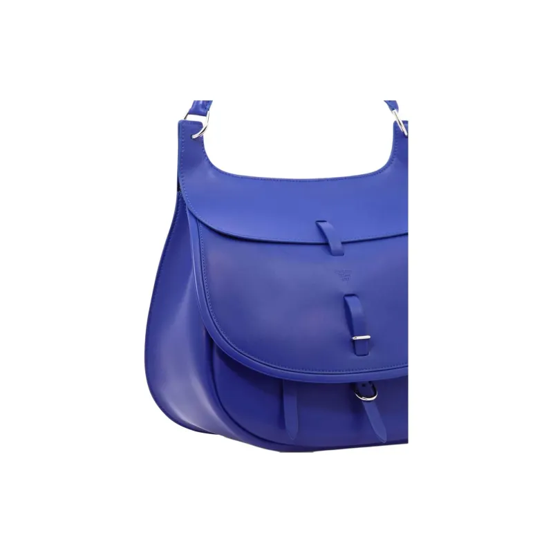Fontana Milano 1915 Calfskin Handbag Women's Blue Purple-3