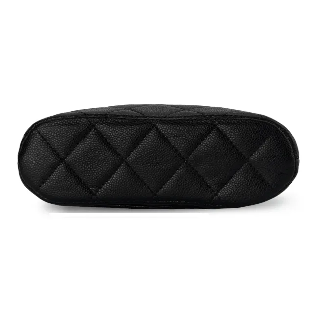 CHANEL Calfskin One Shoulder Crossbody Clutch Women's Black-5