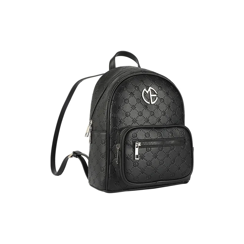 MESUCA Synthetic Leather Backpack Regular Women's Black-1