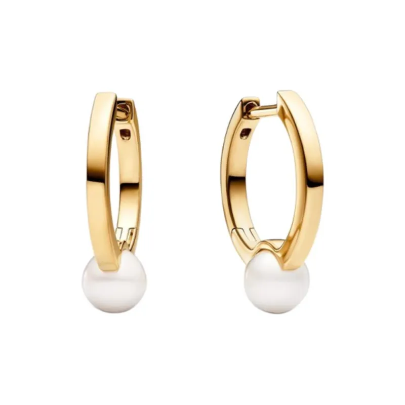 Pandora Metal Alloy Earrings Women's White-0