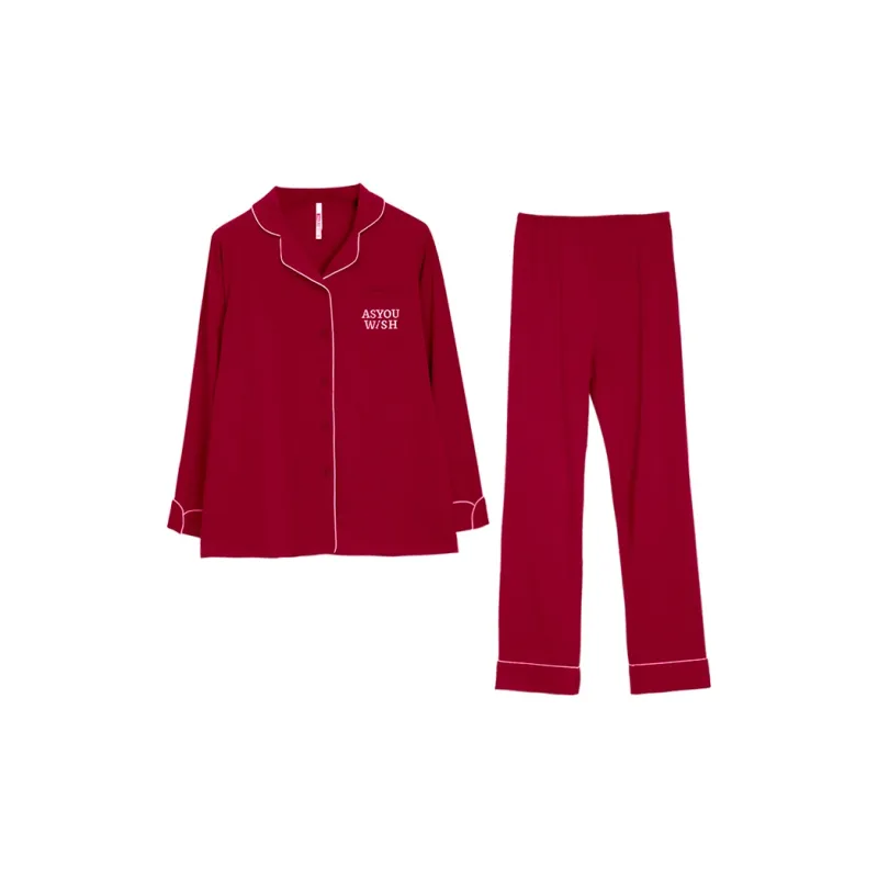 Red Beans At Home Pajama Set Women's-2