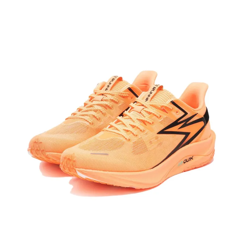 361° Speed Team Wear Resistant Low Top Running Shoes Men's Orange Black-3
