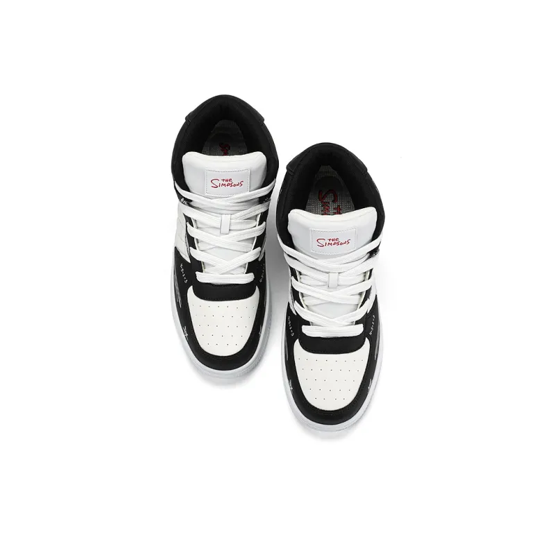 The Simpsons Skateboard Shoes Unisex High Top White/Black/Black & White-16