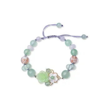 LuluCanaan Colored Glaze Jade Bracelets Women's