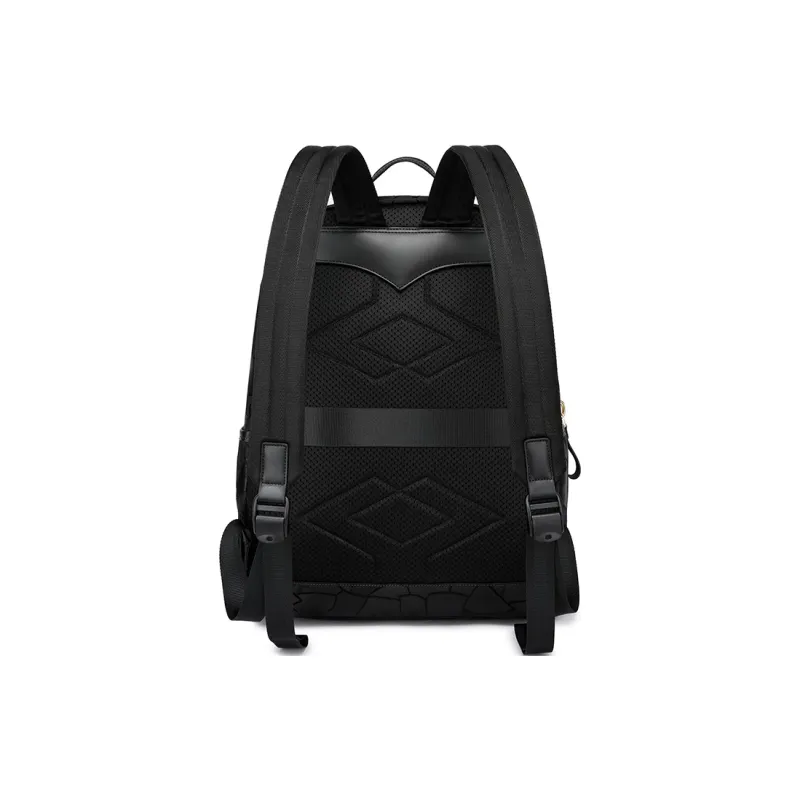 FAIRWHALE Oxford Backpack Men's Gem Black/Navy Blue/Maple Leaf Red-3