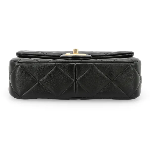 CHANEL Sheepskin Crossbody Bag, Shoulder Bag Mini Women's Black-7