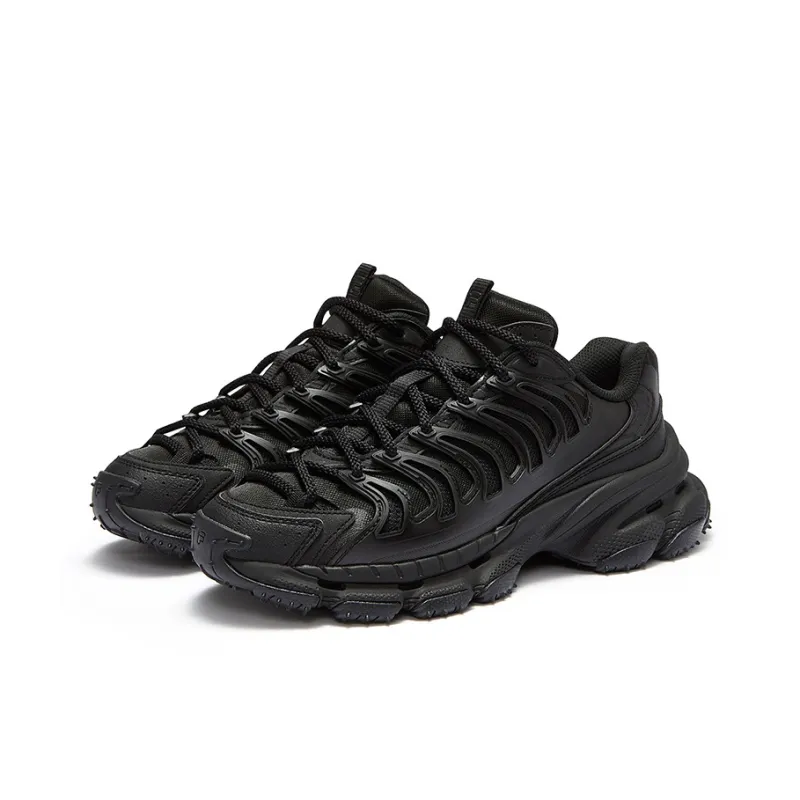 FILA FUSION BRACKET Anti Slip Wear Resistant Low Top Casual Shoes Women's Black-1