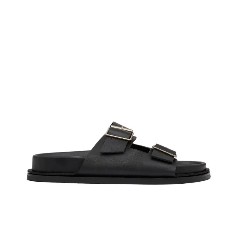 ST. AGNI Slide Slippers Women's Black-1