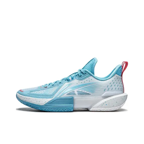 LiNing Light Speed 2 Cushioned Slip Resistant Abrasion Resistant Breathable Low Top Basketball Shoes Men's Blue White