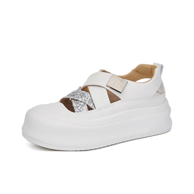 La Chapelle Anti Slip Wear Resistant Low Top Casual Shoes Women's-10