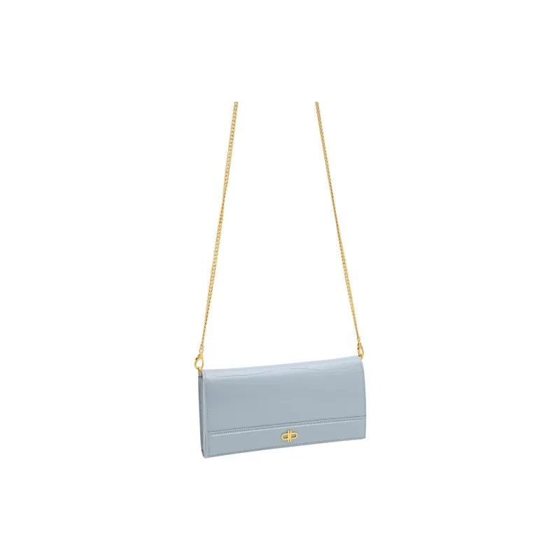 PEDRO Leather Shoulder Bag Crossbody Bag Wallets Women's Gray Blue-1