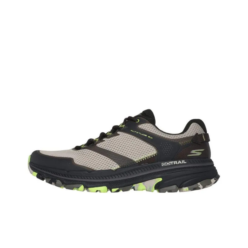 Skechers Go Run Trail Anti Slip Wear Resistant Low Top Trail Running Shoes Men's Brown Gray-0