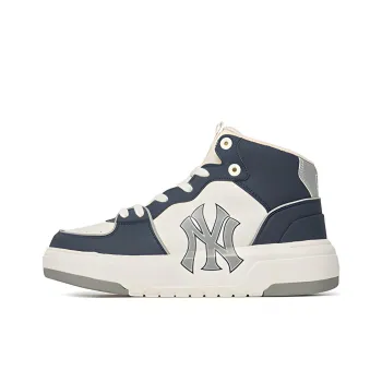 MLB Chunky Liner Slip Resistant Cushioning Wear Resistant Lightweight High Top Skateboard Shoes Unisex Marine Blue