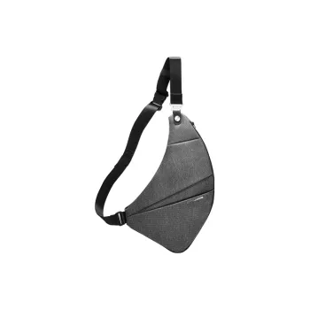 MARK RYDEN Terylene One Shoulder Crossbody Bag, Sling Bag Regular Men's Elegant Black, Trendy Gray