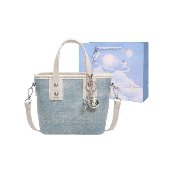 Duoluplo Doron Paul Fabric Shoulder Bag, Crossbody Bag, Handbag Regular Women's Ecru/Pink/Blue/Silver