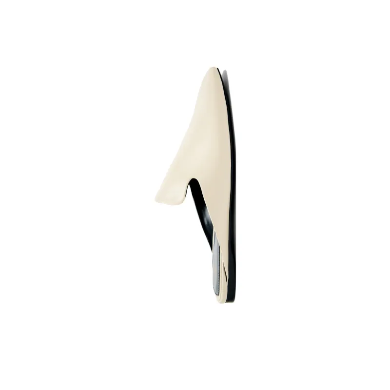 ZARA Slip-Resistant Wrap-toe Slippers Women's Light Beige Yellow-6