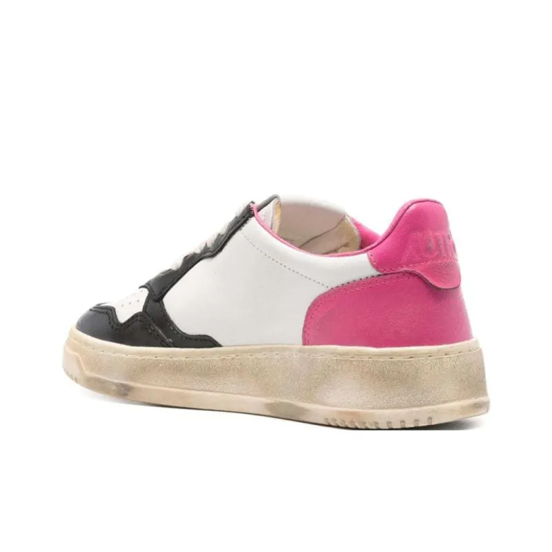 AUTRY Super Vintage Slip-Resistant Cushioning Low-Top Skateboard Shoes Women's White Black-3